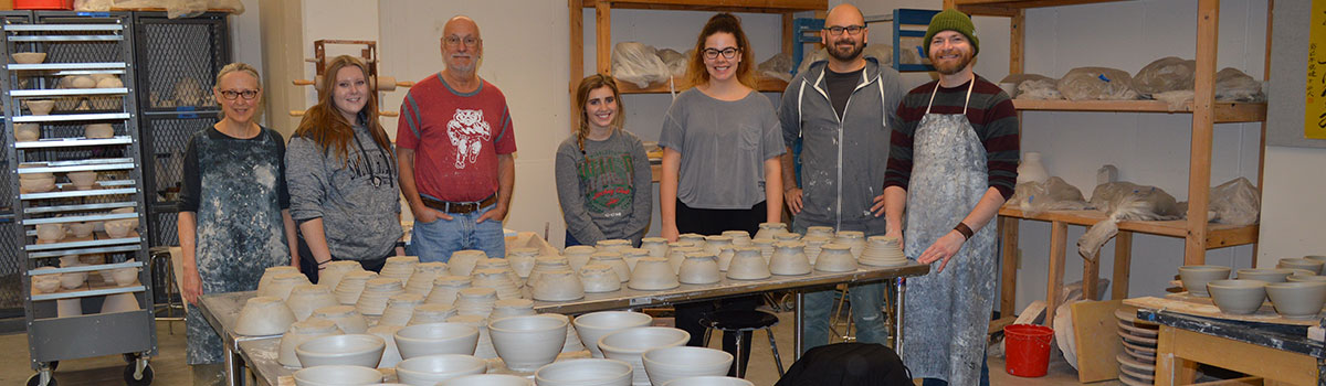 The artists with the bowls