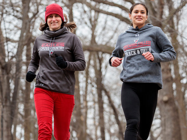 2 students running