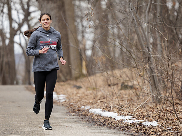 1 student running