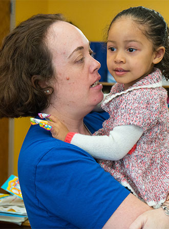 Michelle and young student