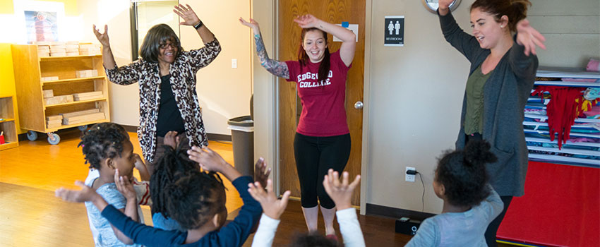 Dr. Cynthia Perry and students at One City